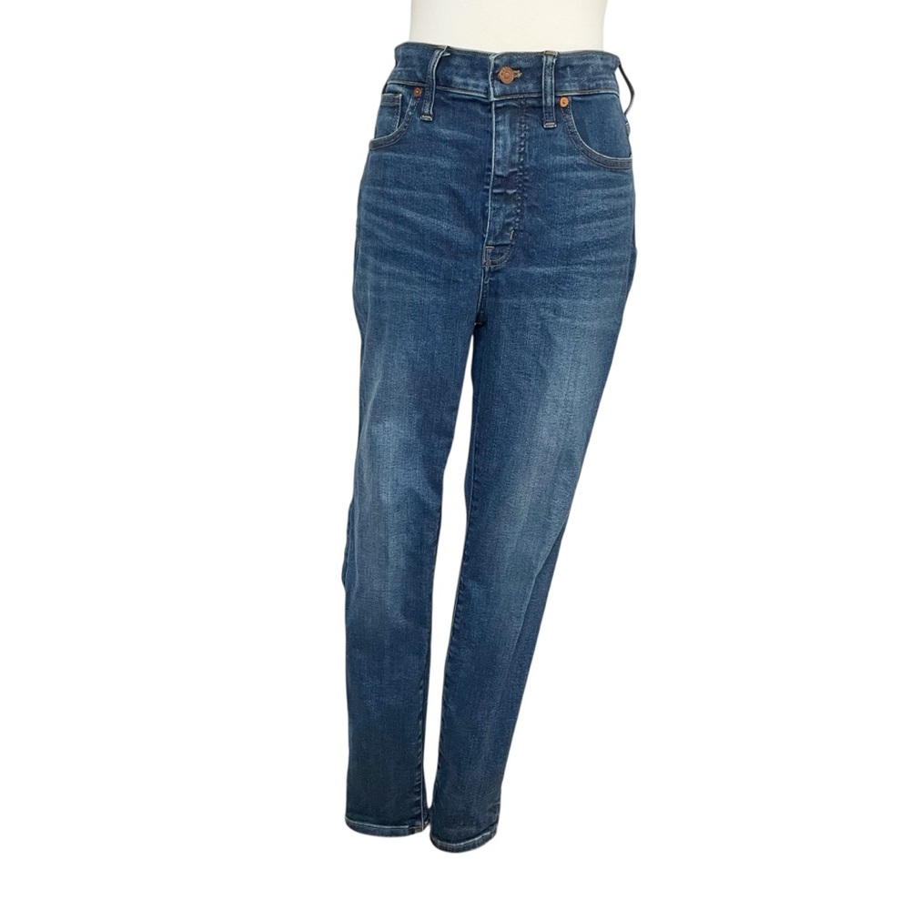 Madewell Curvy High-Rise Skinny Jeans Size 29 EUC Blue Cotton Stretch Mom Jeans